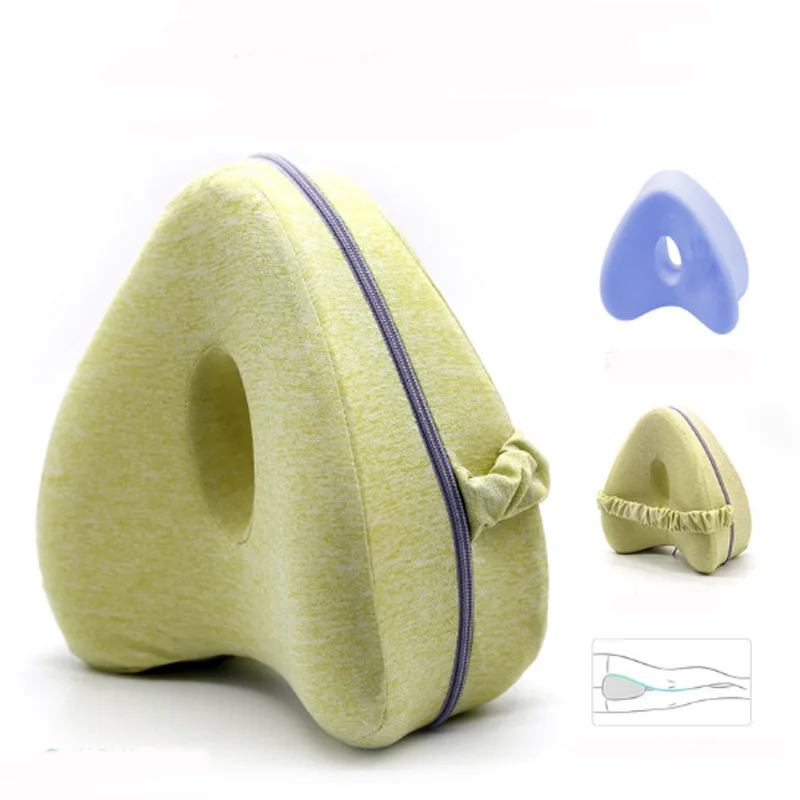 Lemon yellow For Hip Pain Orthopedic Pillow Sciatica Memory Foam Leg Positioner Pillows Knee Support Cushion 1PC Between The Legs - Цвет: Lemon yellow