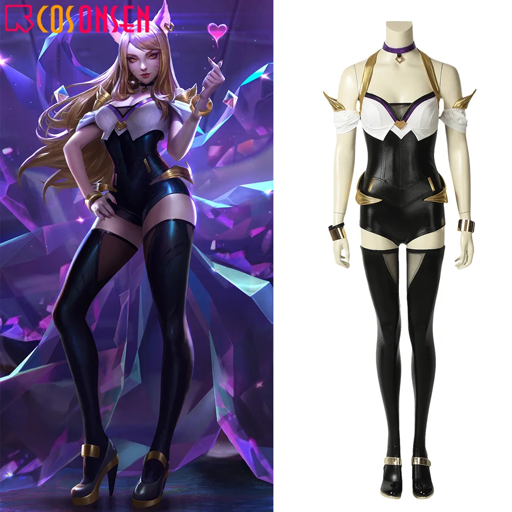 Игровая Лига Легенд костюм для косплея LOL KDA Ahri K/DA сексуальный кожаный девочек ONSEN