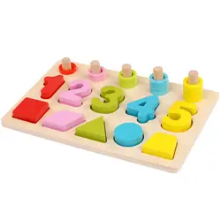 Детские Блоки Игрушки для изучения математики гаджеты деревянные цифры количество доска соответствия цифровой формы матч обучающие