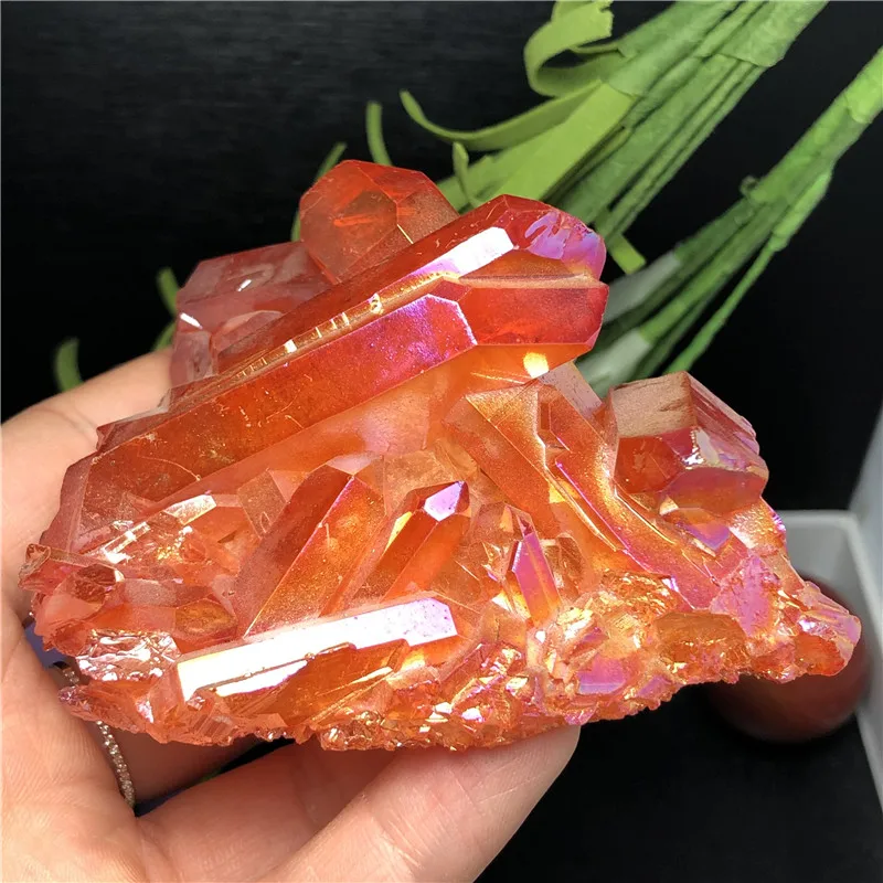 170g Ультра редкий красивый цветной двухцветный кварцевый кристалл, ti bi si кластер Радуга натуральный камень и минерал - Цвет: 170g