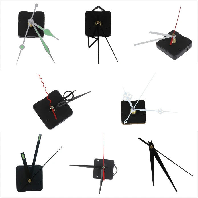 1 Set Black Creative DIY Wall Clock Clock Hands Repair Kit Hollow Heart Metal Texture Retro Wall Clock Movement Accessories