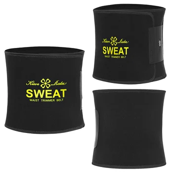 Waist Trainer Belly Shaper Sweat Belt – Black