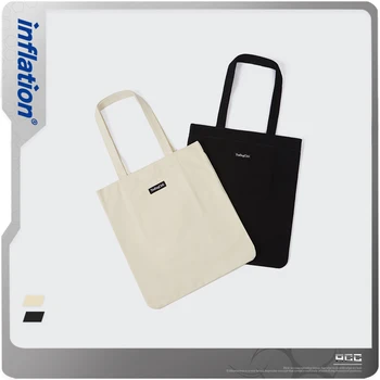 

INFLATION Men & Women Handbags Canvas Tote Bag Cotton Shoulder Shopping Bags For Women 2020 Eco Foldable Reusable Shopping Bags
