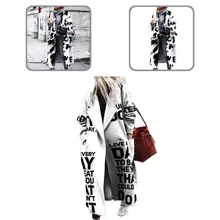 

Stylish Woolen Coat Loose Fit Open Stitch Plaid Print Long Women Coat Woolen Cardigan Women Coat