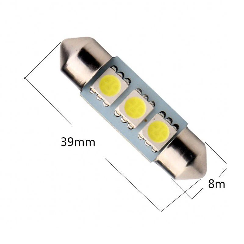 20 шт. яркие белые светодиодные лампы для автомобиля C5W 5050 3 Smd 3Smd 31 мм 36 мм 39 мм DC 12 В гирлянда внутренний купол свободный светильник лампа указателя поворота
