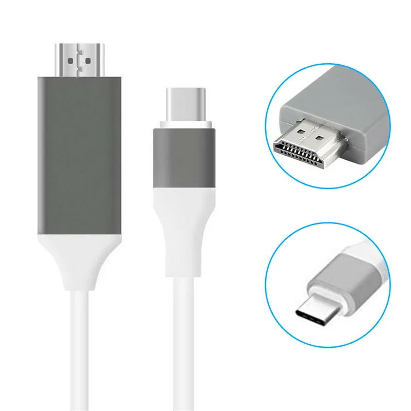 3 Новое поступление HDMI Кабель-адаптер для SAMSUNG htc OPPO USB 3,1 до 1080P HDMI кабель для высокоскоростной передачи данных для XiaoMi lenovo - Цвет: 3