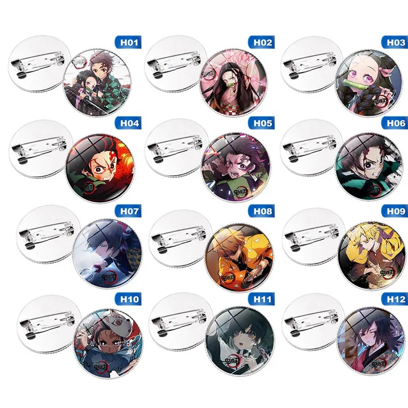 Аниме Demon Slayer: Kimetsu no Yaiba Pin Time Gem Button брошь на кровать оптовая продажа | Украшения и