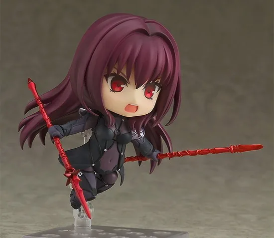 Fate/Grand Order Nendoroid Lancer Scathach 743# Q Ver ПВХ Аниме Фигурка модель милый мини-лицо сменные игрушки Brinquedos