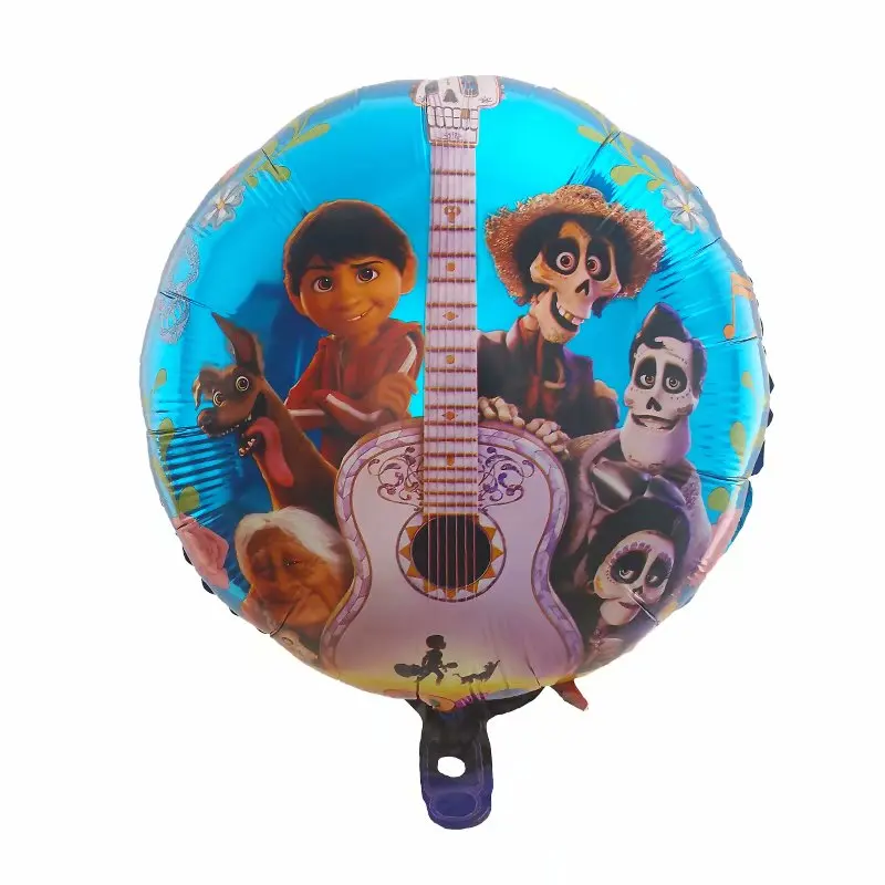 5pcs 5 шт. 18 дюймов круглые шары COCO гелиевые майларовые шары Детские вечерние украшения на день рождения Мигель воздушный шар из фольги globos детские игрушки - Цвет: 5pcs