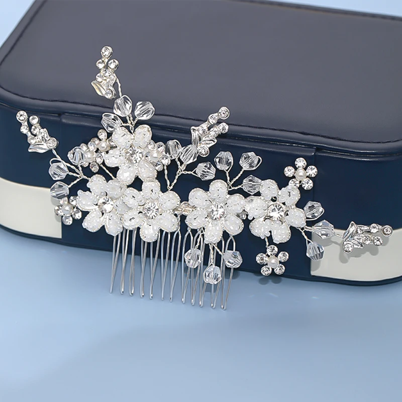 Заколка стразы для волос с кристаллами и жемчугом|rhinestone wedding|wedding hair cliphair ornaments |