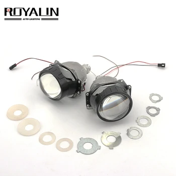 

ROYALIN Bi LED Projector Lens Strong Power 3.0 inch Hi/Lo Beam Headlight Car Styling for H1 H4 H7 9005 9006 Universal Auto Lamps