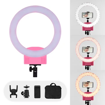 

Photography 12 Inch LED Ring Light Ringlight 36W Lamp w/ Desk Bracket Ballhead for Makeup Video Shooting Live Streaming Portrait