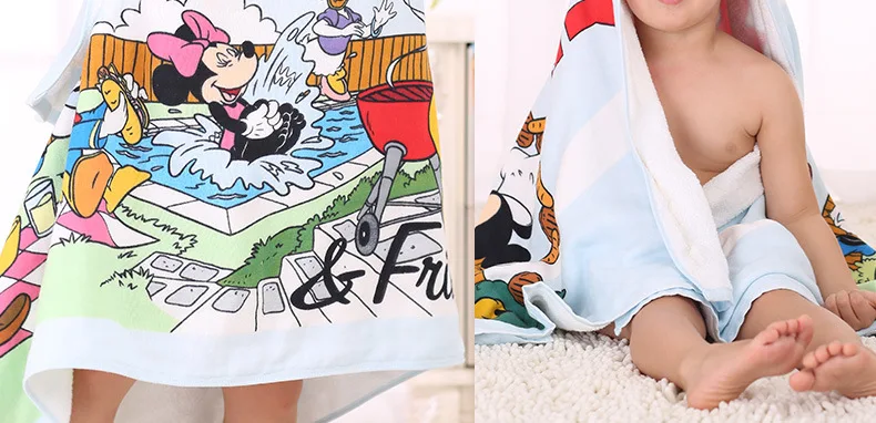 New Disney cartoon cotton gauze large bath towel baby child comfort hold cartoon easy to carry frozen Mickey mouse