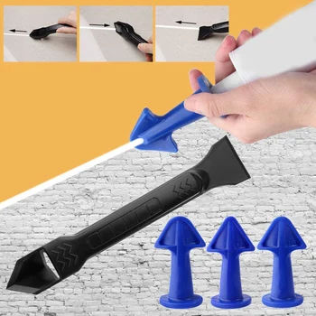 

10Pc Caulking Tool Caulking Nozzle Applicator Silicone Sealant Caulking Epoxy Piston Nozzle Sealant Finishing Tool