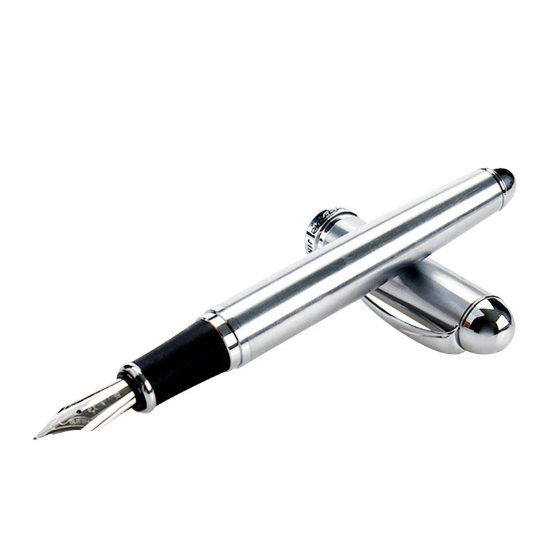 Jinhao X750 авторучка Серебряный Нержавеющая сталь 0 5 MM F перьевая ручка школьные