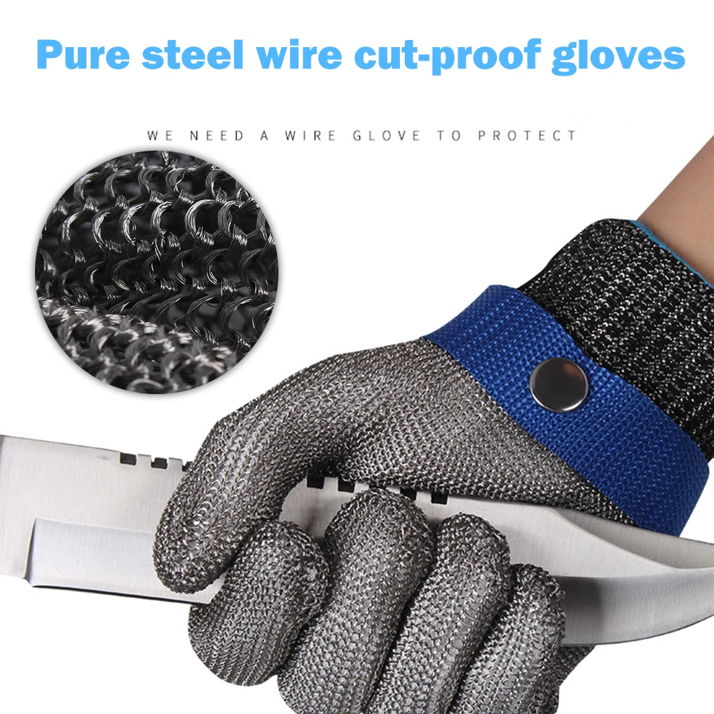 New Glove Anti Cutting Level 5 HPPE Stainless Steel Ring Cut Resistant Glove For Glass Working 1 New Glove Anti Cutting Level 5 HPPE Stainless Steel Ring Cut Resistant Glove For Glass Working 4