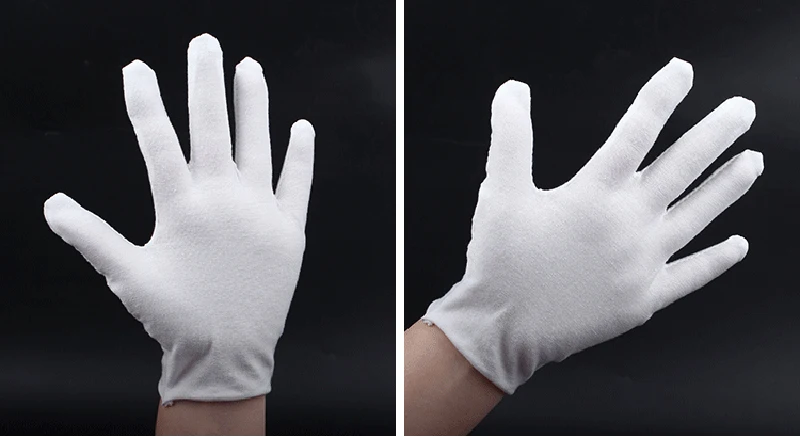 Мужские и женские однотонные белые перчатки для выступлений, короткие перчатки для официантов, женские мужские манеры, церемониальные перчатки, акция