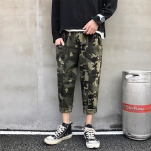 Autumn And Winter New Men's Youth Cotton Casual Camouflage Overalls Student Fall Feeling Feet Pants Long Pants M-2XL