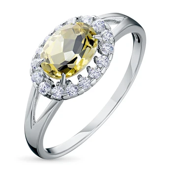 

A ring of silver with citrine and cubic zirconia e0636kts04200073