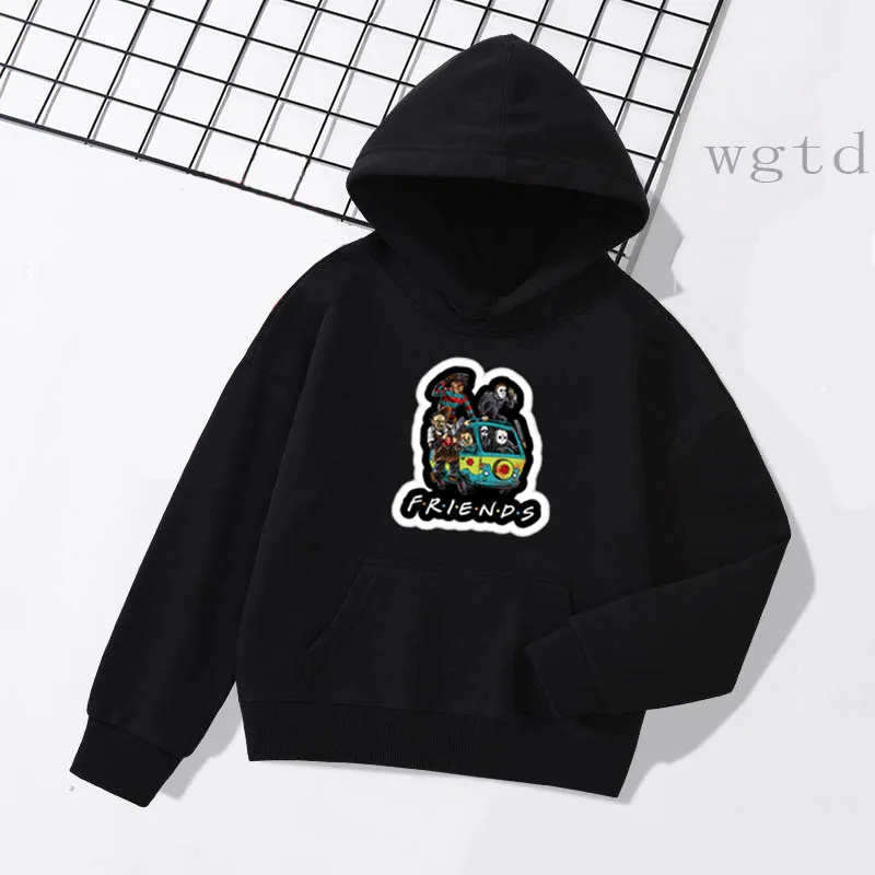 Осенняя одежда с капюшоном и надписью «Friends»; Sudadera Capucha Wimter; теплая толстовка с капюшоном и длинными рукавами для мальчиков; толстовка с капюшоном для девочек