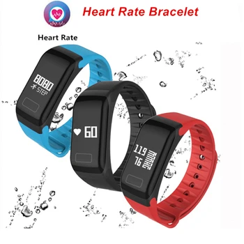 

New F1 Sport Bracelet Heart Rate Sleep Fitness Tracker Calories Wristband Pedometer Waterproof Smart Band Watch For Android IOS