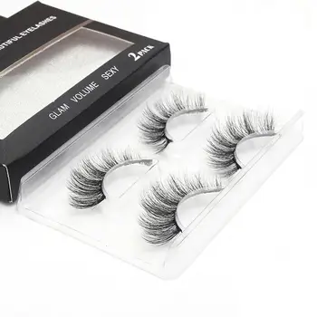 

2 Pairs False Eyelashes Fake Lashes Long Makeup 3d Mink Lashes Eyelash Extension Mink Eyelashes For Beauty