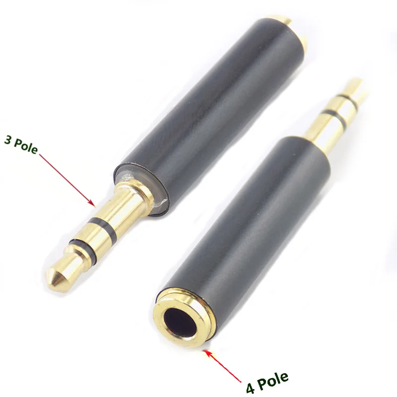 

3.5mm to 3.5mm Stereo Jack Plug Stock Male to Female to 3 Pole to 4 Pole Audio Extension Adapter Connector Computer Cables