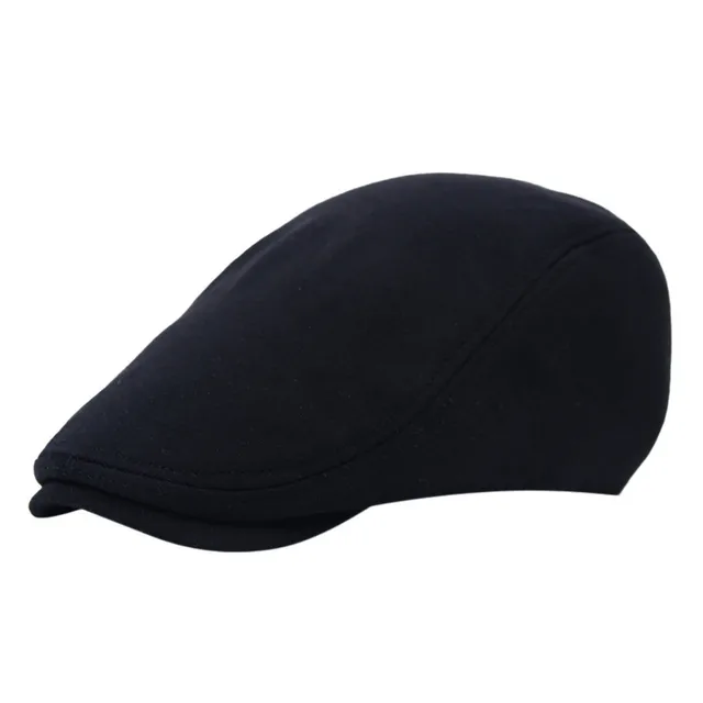 Mens Gatsby Hat Beret Fashion Color Solid Forward Flat Hat Black Grey Herringbone Cotton Top Caps For Man Bud Cap 2