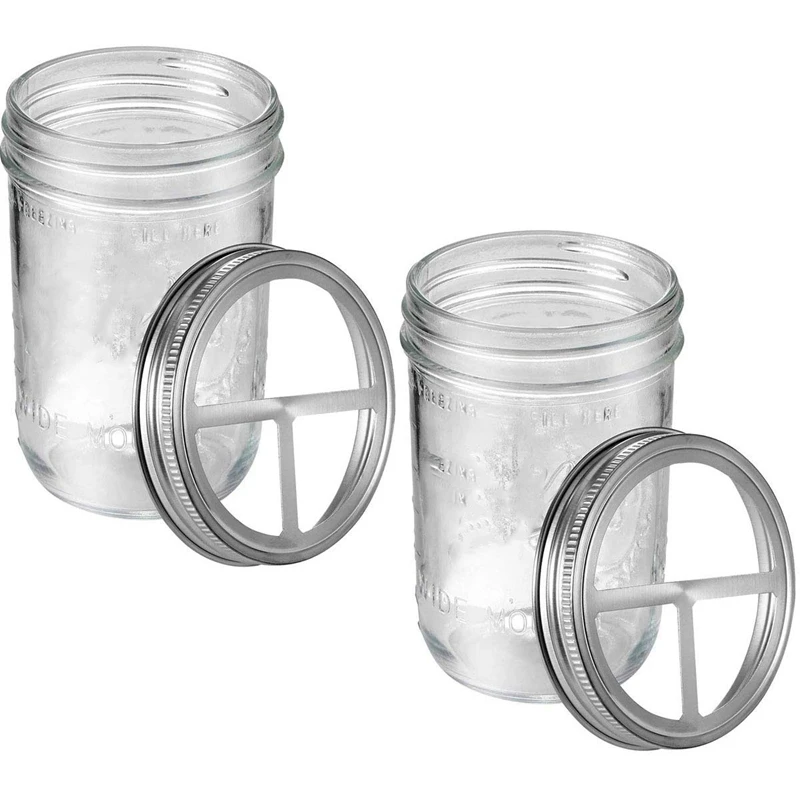 4 шт. держатель для зубных щеток Mason Jar с крышкой-Антикоррозийная нержавеющая сталь для дома, ванной комнаты, столешница, декор-для шаров с широким горлышком на Рождество