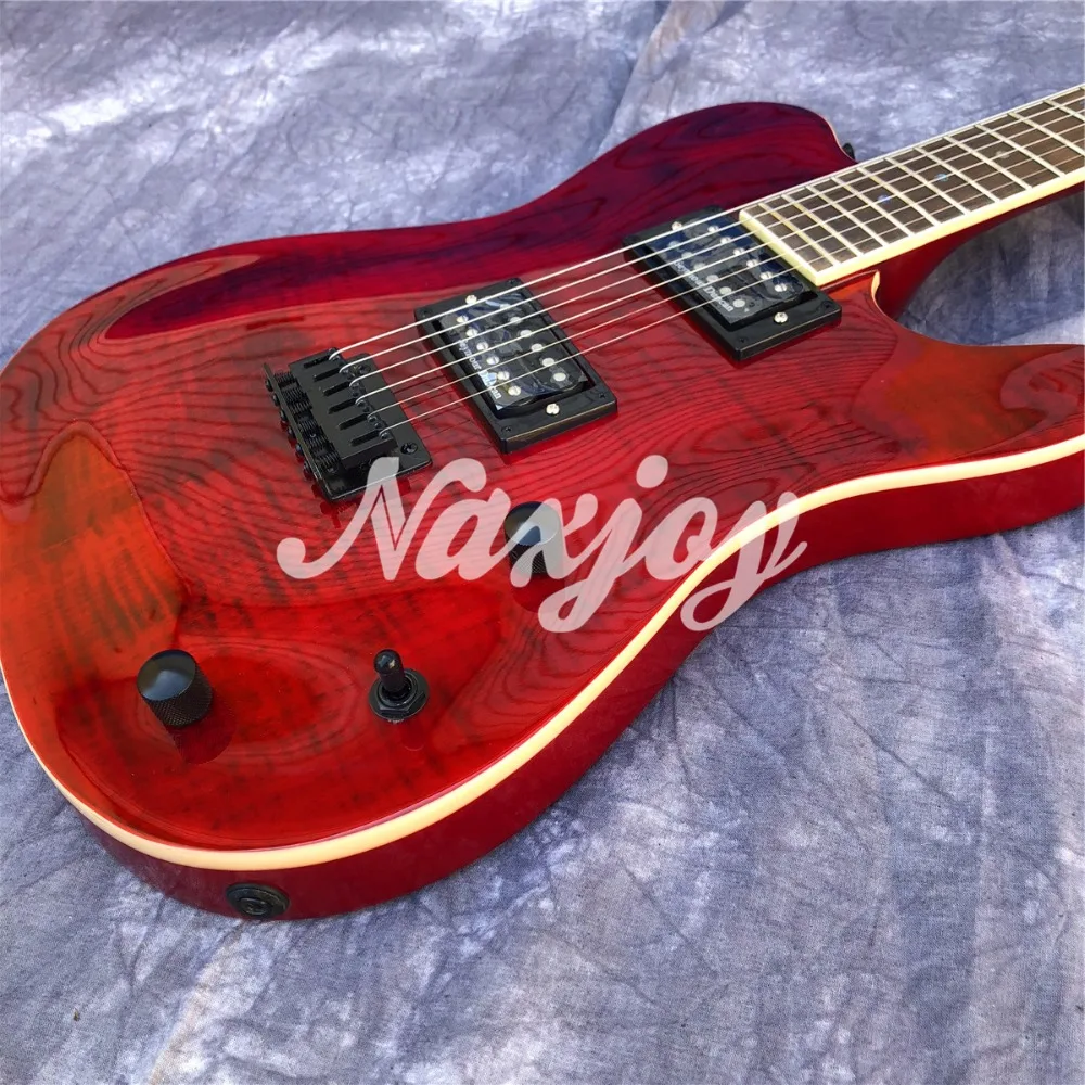Top quality Red Flame maple TL Electric Guitar,Abalone inalys rosewood fingerboard Maple Neck Tele Guitar,Free shipping