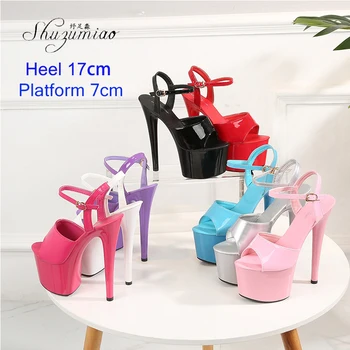 High Heels Women Sexy Show Shoes Sandals Party Club 13 15 17 CM Platform High-heeled Shoes Wedding 4