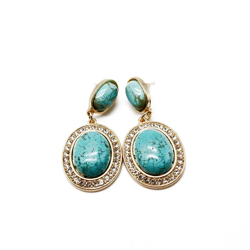 

Free Shipping Fashion Geometric Stones Punk Styles Stud Earring