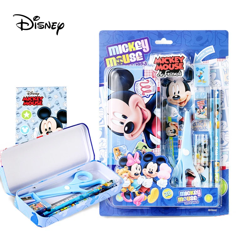 

Disney Cartoon Minnie Mickey Mouse Stationery Set Princess Sophia Pencil Case Captain America 10 Pcs Stationery Set Gift Set