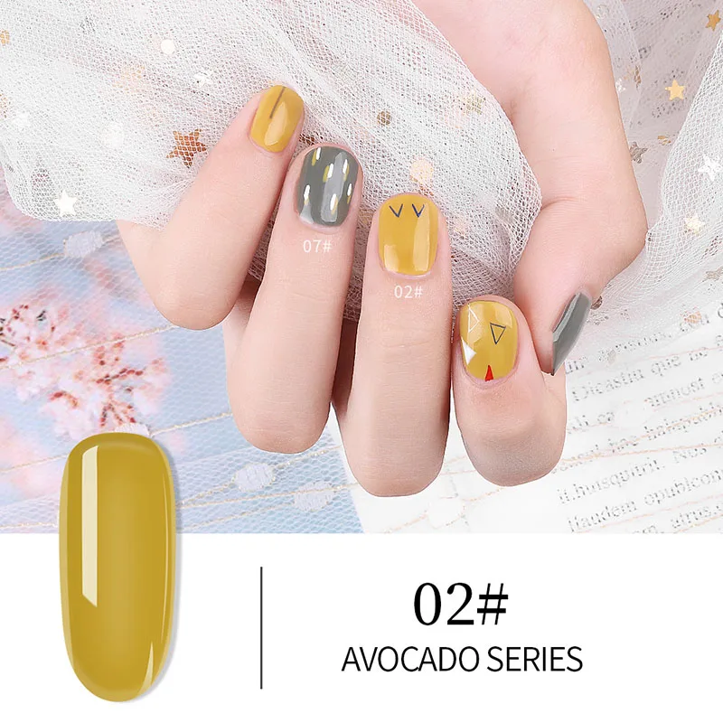 Pinpai Гель-лак для ногтей высокого качества Гель-лак для дизайна ногтей серии Green Avocado Soak off UV светодиодный лак для ногтей 7,5 мл - Цвет: NO.02