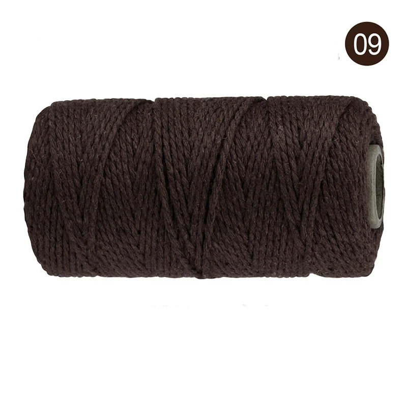 100% Cotton rope colorful twine macrame cord string thread for party wedding decoration accessory DIY cord 2mm*100m 