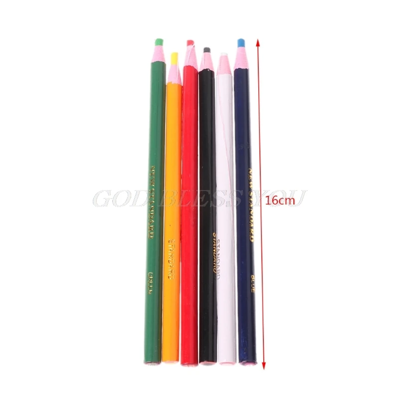 6 цветов маркеры для металла стекло ткань Китай графа отшелушивается смазки воск карандаш