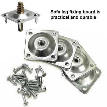 

4pcs Furniture Mounting Bracket Angled Legs Fixing Plate Cabinet Home Household With Screw Bed Table Feet Hardware Easy Install