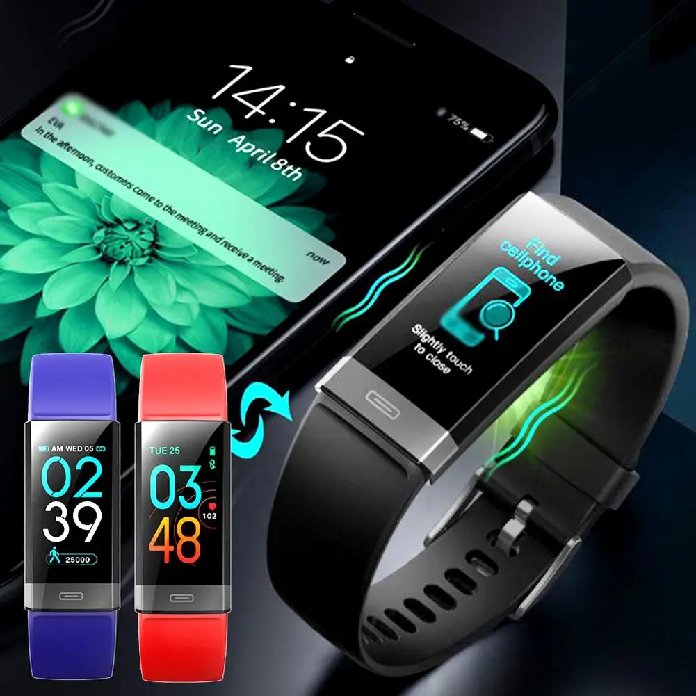 Спортивный смарт-браслет V100 с Bluetooth IP68 пульсометром и мониторингом сна |