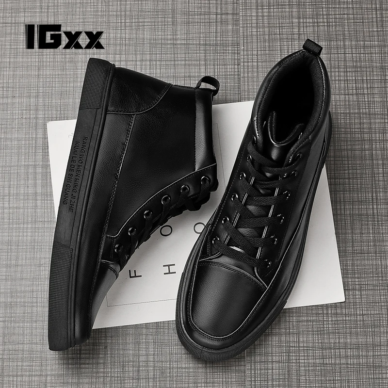IGxx Men's Casual  Shoes  Hip-hop Men's Skate Shoes  Tennis Male Adult Autumn 2022 Casual Shoes platform shoes  black shoes