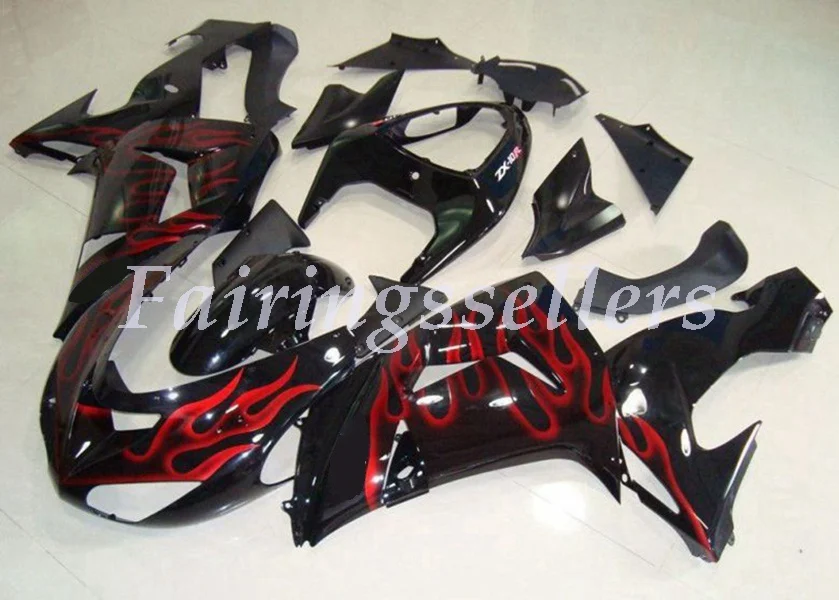 Kawasaki ZX-10R, 2006-2007 - Black & Red Flame