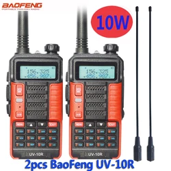Baofeng UV 10R – talkie walkie professionnel 10W double bande, 2 voies CB Ham USB Radio hf émetteur récepteur VHF UHF UV 10R 5800mAh 