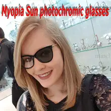 Модные женские кошачьи близорукости Оптические солнцезащитные очки солнцезащитные фотохромные готовые оптические очки корректирующие очки при близорукости рамка NX