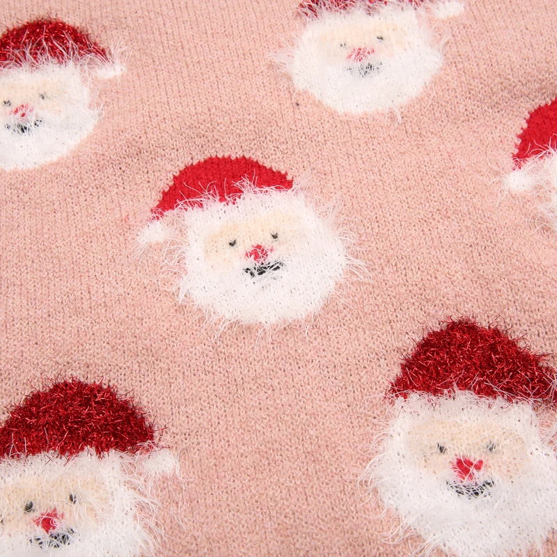 Pink santa head sweater Clearance