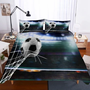 

BEST.WENSD Quality Winter bedcover sets comfortable soft duvet set bedding sets twin soccer 172*218cm 200*230cm bedsets for boys