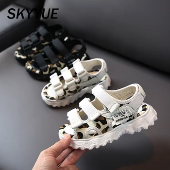 

Summer Kids Beach Sandals Baby Girls Soft Casual Sandals Children Leopard Brand Shoes Boys Fashion Black Sandals Summer 2020 New