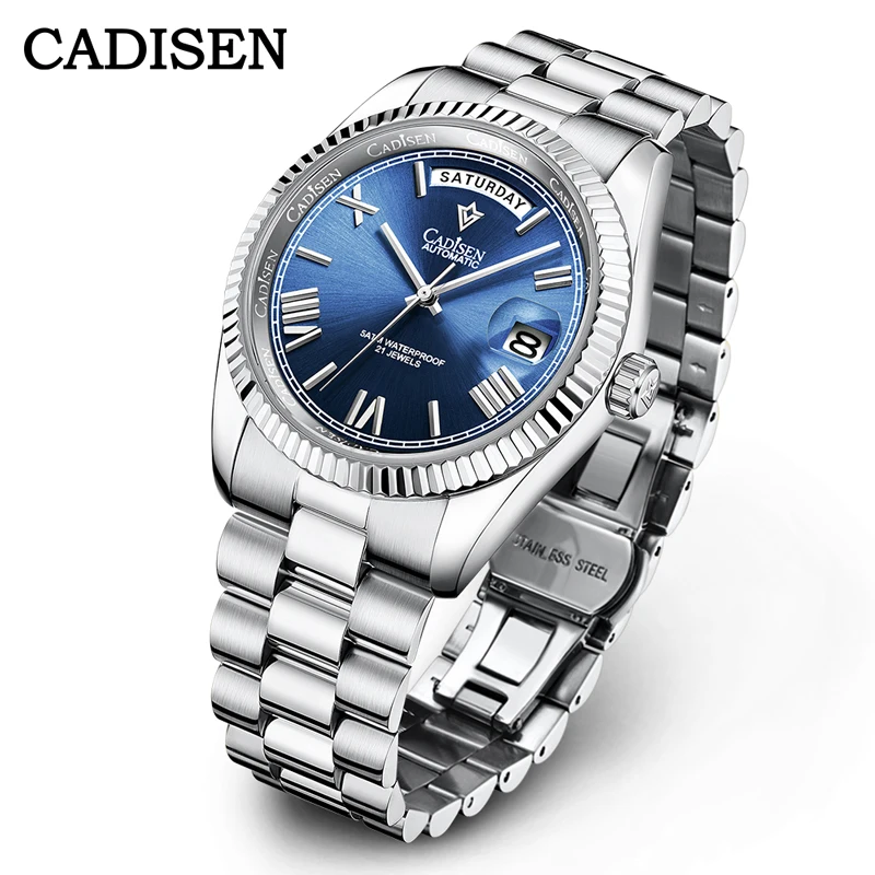 CADISEN Automatic Watch Men Sport Top Brand luxury Mechanical WristWatch Mens 2021 Stainless Steel Waterproof MIYOTA 8285 Clock