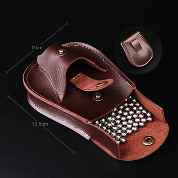 

1 Pcs 11*13.5*3 cm Leather Slingshot Pouch Catapult Case Steel Ammo Balls Waist Bag Outdoor Hunting Sports Accessories