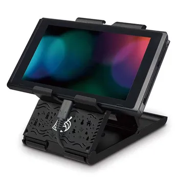 

Adjustable Holder Bracket Stand Kickstand with Game Cards Storage Box for Animal Crossing Fans for Nintend Switch NS Console