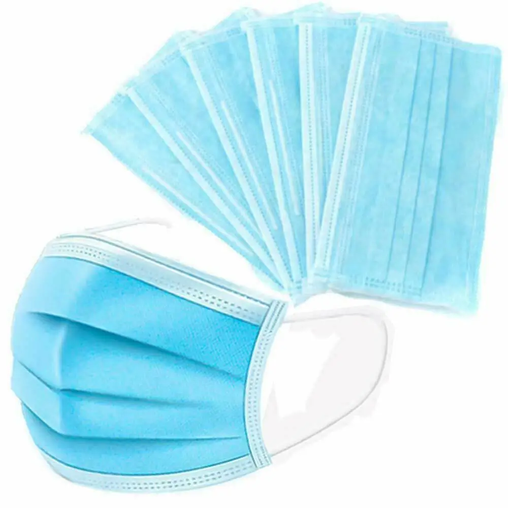 

50PCS Disposable Protective Mask 3 Layers Dustproof Facial Protective Cover Masks Maldehyde Prevent bacteria anti-virus Masks