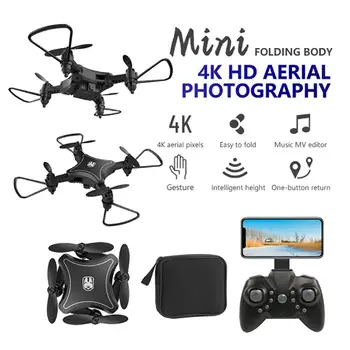 

Mini 4K Professional RC Helicopter Foldable Drone WIFI FPV With ESC Camera HD RC Drone Aerial Remote Control Quadcopter Aircraft